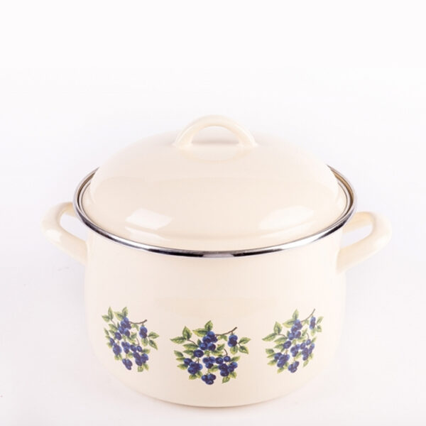 Bonyhádi Kökény zománcozott fazék és fedő 7,5l 24cm BHD-206