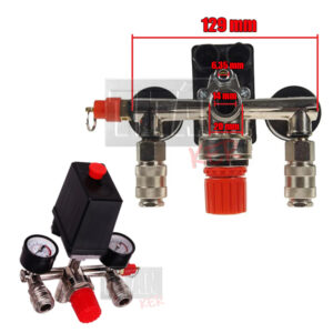 Kompresszor nyomáskapcsoló levegő elosztó cső manométer szett