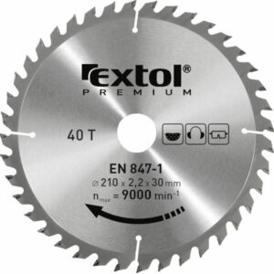 EXTOL PREMIUM Körfűrészlap Körfűrész tárcsa fűrésztárcsa Vídiás 115×22,2mm T24 2,6mm