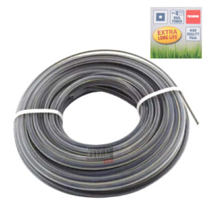 Fűkasza damil vágódamil vágószál 3,0mm 15m Négyszög Extra erős Dual Power Fekete közép