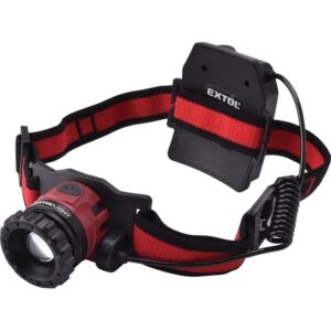 Led Fejlámpa, 10 W Cree Xpl, 450 Lumen Tölthető Akkuval, Zoom + 3 Funkció Fehér+Piros