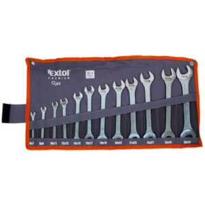 Villáskulcs készlet 12db-os 6-32mm villás kulcs szett CRV - vászon tartóban E-PREMIUM