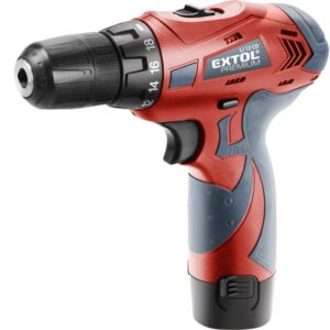 EXTOL PREMIUM Akkumulátoros csavarbehajtó akkus csavarozó 12V Li-Ion 2db Akku, 1db Töltő 21Nm