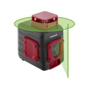 FORTUM Automatikus Lézeres szintező szintezőlézer lézerszintező Zöld, 1D1V (1×360°+1V)