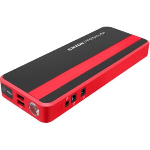EXTOL PREMIUM Autós Indító Benzin És Dízelmotor 18000 Mh Akku+Power Bank 5V 19V Bikázó 700A