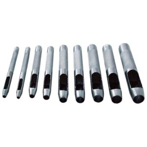 Bőrlyukasztó készlet Műanyag Tartó 9db 2,5-10mm