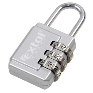 Bőröndlakat, Számzáras, 1000 db Kód Beállítható, 26×55mm Kengyelátmérő: 3,5mm