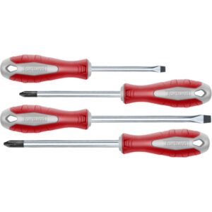 FORTUM Csavarhúzó készlet 4db Lapos: 4×75, 6×125mm Pz1×100, Ph2×125, Cv. Mágneses