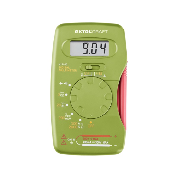 Digitális Multiméter Amper/Volt/Ohm Mérő max 300V Hangjelző Funkció Ce 9V elem