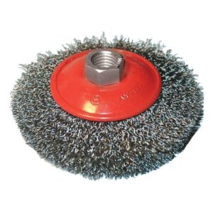 Drótcsiszolókefe Drótcsiszoló Körkefe, Kúpos Hullámos Szálú Sarokcsiszolóhoz, M14×2 100mm