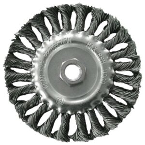 Drótcsiszolókefe Drótcsiszoló Körkefe Sodort, M14×2 Sarokcsiszolóra 100mm Ford.: 11000/Perc