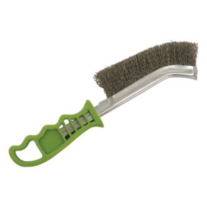 Drótkefe Hajlított, Műanyag Nyél Rozsdamentes Acél, 24cm, 30mm Szálhossz