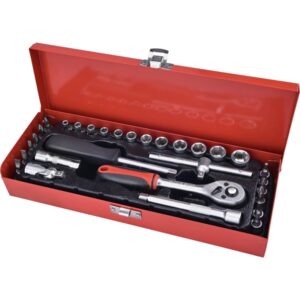 EXTOL PREMIUM Dugókulcs készlet Cv krova szett dugó kulcs, Racsnis 45Fog 1/4" 30db