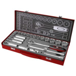 FORTUM Dugókulcs készlet 1/2" 29db 61Crv5 Mattkróm Fortum