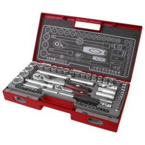 FORTUM Dugókulcs készlet 1/2" 1/4" 60db 61Crv5 Mattkróm Fortum