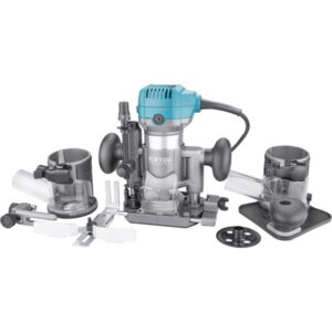 E-INDUSTRIAL Elektromos felsőmaró gép marógép 710W többfunkciós, Bef: 6/8mm