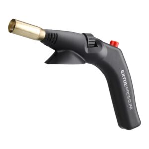 Gázlámpa Forrasztáshoz Gázégő Gázlámpa Gázforrasztó Piezó Gyújtással, 1200°C, 1700KW 7/16"