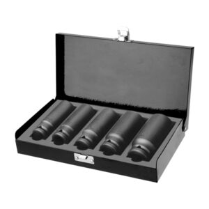 FORTUM Gépi (Impakt) Dugófej készlet 1/2"5db 17-19-21-24-27mm×79mm Feketített