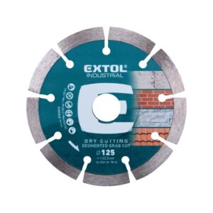 EXTOL INDUSTRIAL Gyémántvágó, Ipari Korong, Szegmenses 125mm Száraz Vágásra
