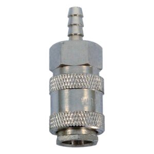 Levegős Gyorscsatlakozó-Hüvely (anya) Tömlővéggel, 1/4" 6mm Nikkelezett Réz