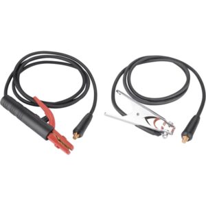 Hegesztő Kábelpár, Földelőkábel Csipesszel + Munkakábel Elektródafogóval, 120A, 3M, 16mm2