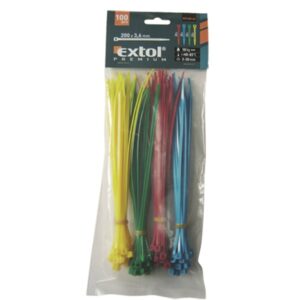 Kábelkötegelő gyorskötöző kábel kötegelő 2,5×150mm 100db 4 Színű (Piros, Kék, Sárga, Zöld), Nylon