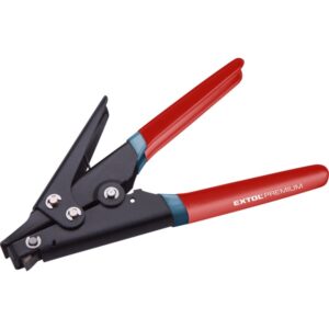 Kábelkötegelő gyorskötöző kábel kötegelő Fogó Duál Piros/Szürke Nyél, Akasztós Szerszámtartó