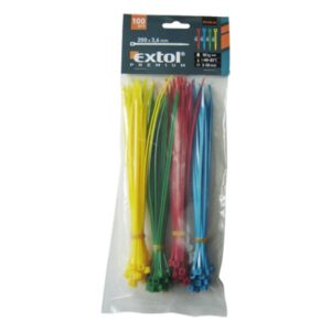 Kábelkötegelő gyorskötöző kábel kötegelő 3,6×200mm 100db 4 Színű (Piros, Kék, Sárga, Zöld), Nylon