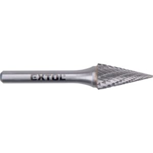 Keményfém Turbómaró (Rotormaró) Hegyes Orrú, 12×25mm Átmérő/ 6mm Szár, Keresztfogazás