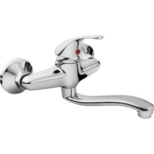 BALLETTO Konyhai Csaptelep 35mm Kerámia Betét, Falra Szerelhető, Fényes, 20cm Hosszú