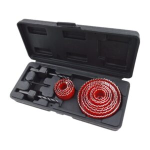 Dobozfúró Körvágó Körkivágó készlet 15 db-Os,(19-76mm) Műanyag, Fa, Gipszkarton