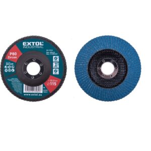 EXTOL INDUSTRIAL Lamellás korong csiszoló korong legyezőkorong csiszolótárcsa  115×22mm P100
