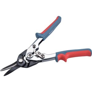 Lemezvágó Olló, Egyenes- És Íves Vágáshoz, 255mm Cv., Áttételes, Kétszínű, Múanyag Nyél