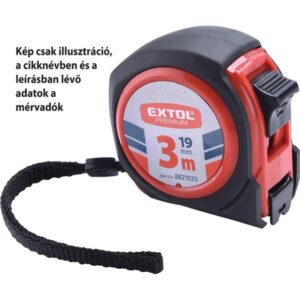 Mérőszalag, Gumírozott, 1 Stoppos, 3M×19mm