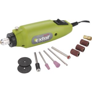 EXTOL CRAFT Mini Köszörű És Fúrógép + Tartozékok, 12V 12.000 ford/p