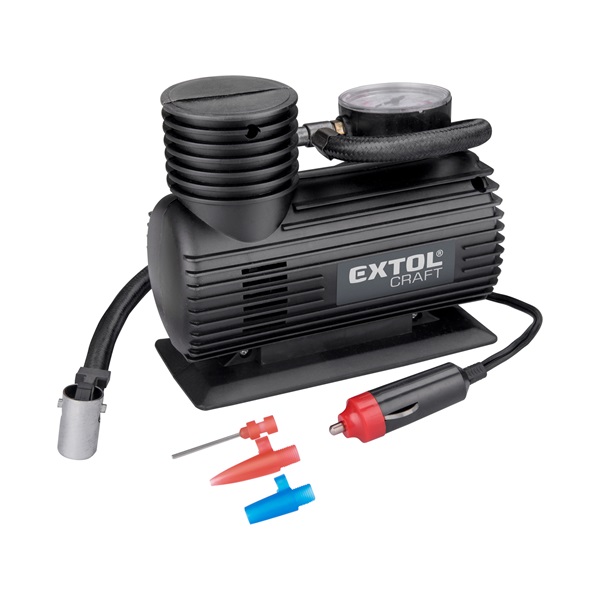 EXTOL Autós kompresszor szivargyújtós kompresszor mini légsűrítő légkompresszor 12V/10A
