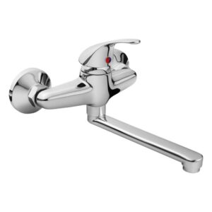 BALLETTO Mosogató-Mosdó Csaptelep 35mm Kerámia Betét, Falra Szerelhető, Fényes, Egyenes, 20cm