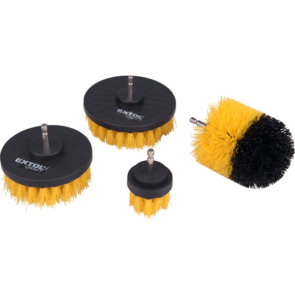 Univerzális tisztító kefe nylon csiszoló kefe készlet 4 db 1/4"×25mm Csap, Fúrógépbe Fogható