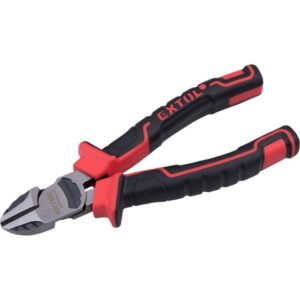 Oldalcsípő Fogó, 160mm Duál Vörös/Fekete Tpr Nyél, 20% Extra Erőkifejtés, Akasztós Szerszámtartó