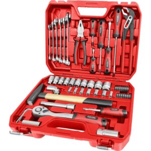 EXTOL PREMIUM Szerszám És Dugókulcs készlet 55 db 1/2" Racsnis Hajtókar (45 Fog)