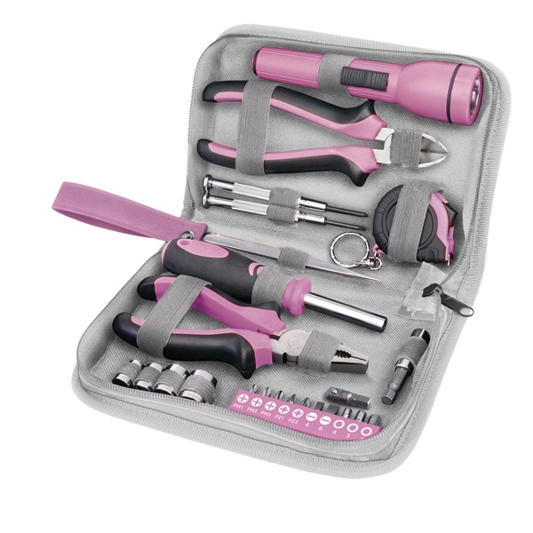 LADY Szerszámkészlet hölgyeknek 23db ¼" női rózsaszín szerszám készlet szerszámos szett