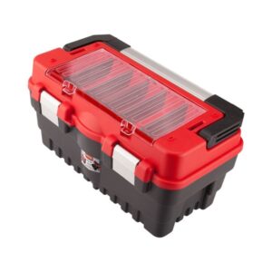 EXTOL PREMIUM Szerszámosláda, Műanyag 547×271×278mm Fémcsatos, Tálcával, Lakatolható