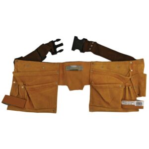 Szerszámtartó Öv, Sok Zsebes, Hasított Bőr Sok Zsebes, Műanyag Csattal