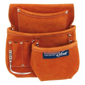Szerszámos táska övtáska szerszámtáska Ácsoknak, Bőr, Övre Fűzhető 6 Zsebbel