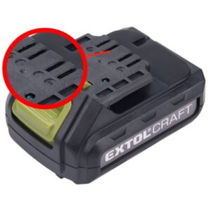 EXTOL CRAFT Tartalék Akku 12V Li-Ion Újabb Típusú 402400 Töltőhöz 3 Saru, 1300Mh