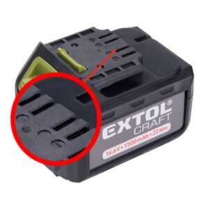 EXTOL CRAFT Tartalék Akku Újabb Típusú 402420 Li-Ion Töltőhöz, 3 Saru 16V, 1500Mh