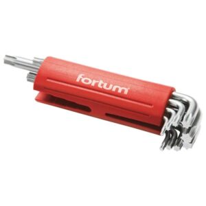 FORTUM Torx Kulcs készlet 9db Hosszú, T10-50, S2, 10db/Cse T10-T15-T20-T25-T27-T30-T40-T45-T50