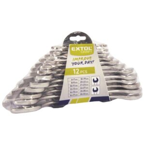EXTOL CRAFT Villáskulcs készlet W.S., Műanyag Tartó 12db 6-32mm