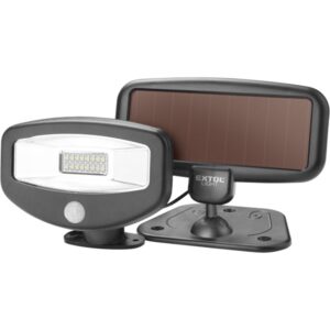EXTOL LIGHT éjszakai készenléti LED lámpa, 0,4W, 16 LED; 100 Lm, napelem+szenzor, 500 mAh