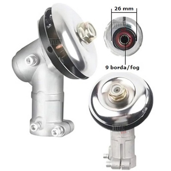 Kínai Fűkasza Szöghajtás 26mm 9 Bordás Straus, Flinke, Mustang, Champion Stb fűkasza hajtás 24-12038